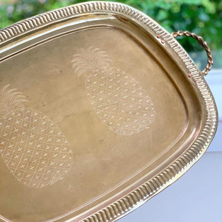 Double Pineapple Brass Tray (1960)