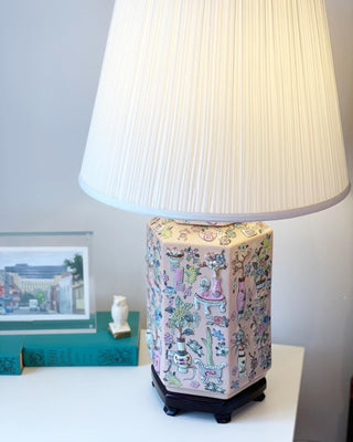 Pink Pastel Chinoiserie Lamps (Set of 2)