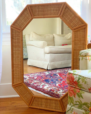 1970s Bamboo & Rattan Mirror