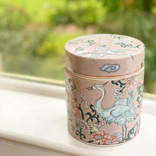 Lavender Crane Tea Caddy