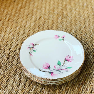 Pink Magnolia Dessert Plates (Set of 8)