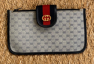 Rare 1980s Gucci Navy Clutch