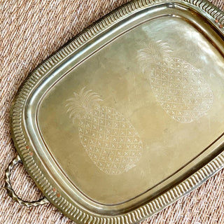 Double Pineapple Brass Tray (1960)