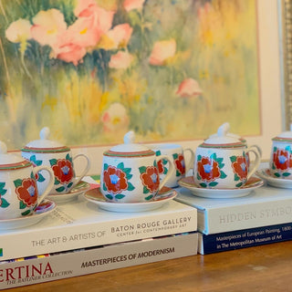 Camellia Pot de Creme Set by Fitz & Floyd (Made Exclusively for Neiman Marcus)