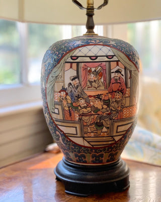 Blue Famille Rose Lamp