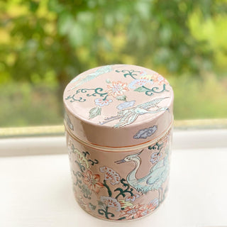 Lavender Crane Tea Caddy