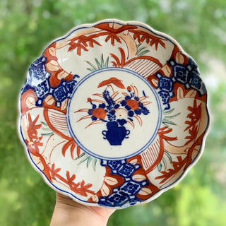 Antique Scallop Imari Plate