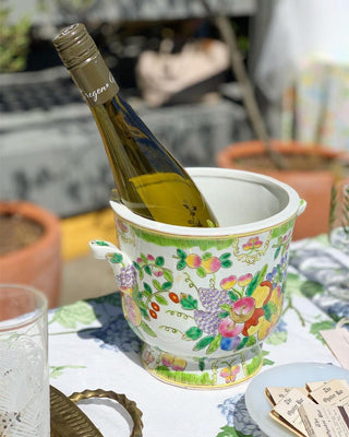 Colorful Fruity Floral Ice Bucket or Cachepot