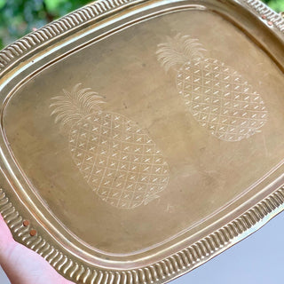 Double Pineapple Brass Tray (1960)