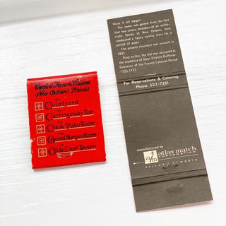 Court of Two Sisters’ Matchbook (New Orleans, LA)