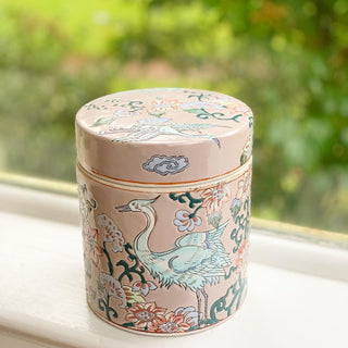 Lavender Crane Tea Caddy