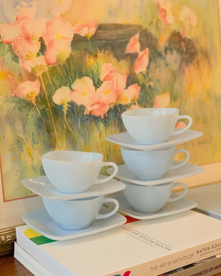 1950s Soft Blue Cup & Saucer Set