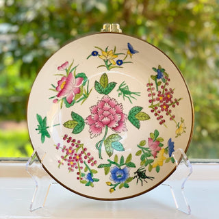 Colorful Peony Floral Bowl