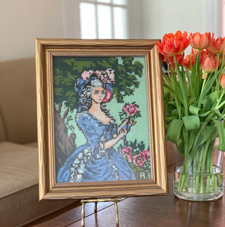 Needlepoint Portrait of Marie Antoinette
