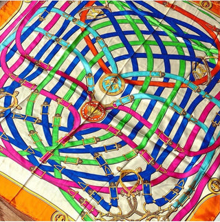 Colorful Pastel Silk Scarf
