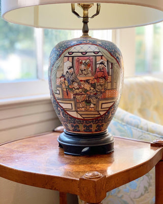 Blue Famille Rose Lamp