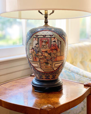 Blue Famille Rose Lamp