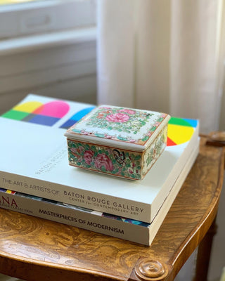 Rose Canton Square Trinket Box