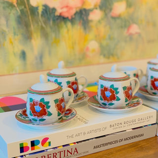 Camellia Pot de Creme Set by Fitz & Floyd (Made Exclusively for Neiman Marcus)