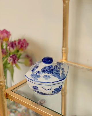 Blue & White Chinoiserie Trinket Box